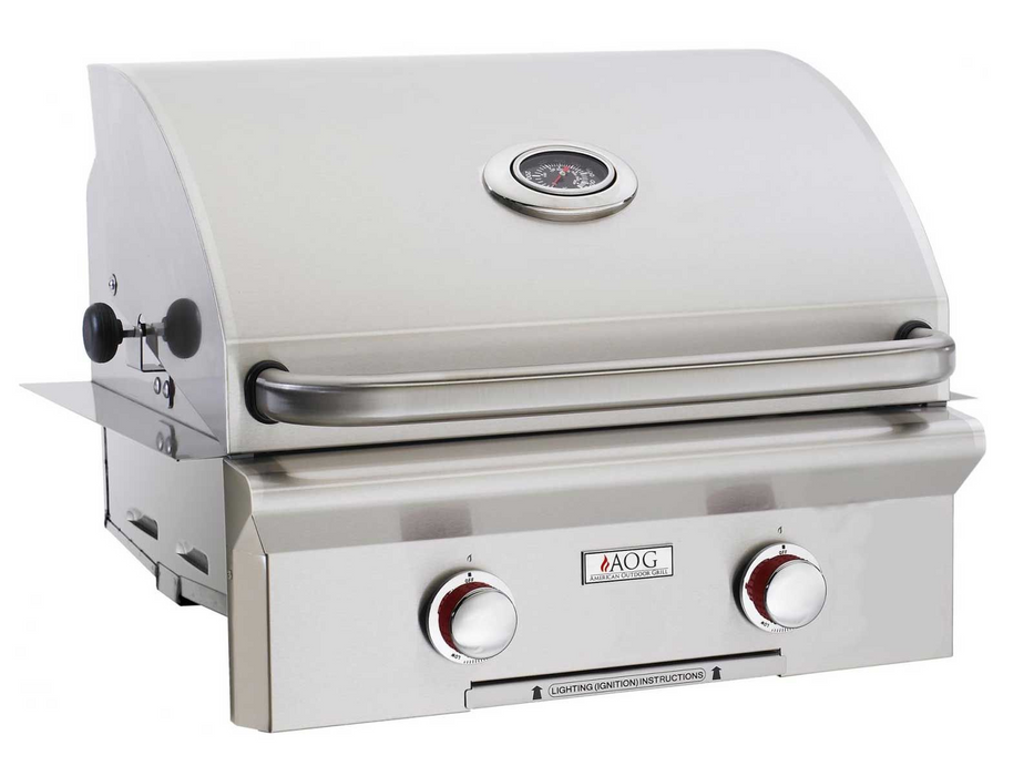 AOG T-Series 24-Inch 2-Burner Built-In Gas Grill With Rotisserie
