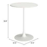 Soleil Bar Table White