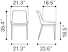 Magnus Dining Chair (Set of 2) Brown & Walnut