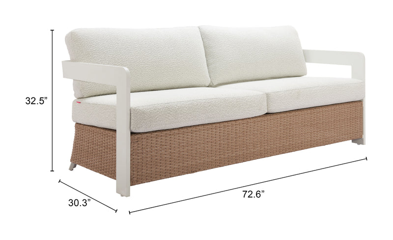 Gelo Sofa White & Brown