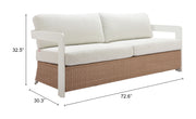 Gelo Sofa White & Brown
