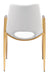 Desi Dining Chair (Set of 2) White & Gold