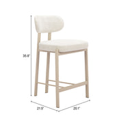 Aurea Counter Stool (Set of 2) Light Gray