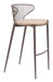 Silues Barstool (Set of 2) Taupe & Brown