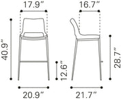 Ace Barstool (Set of 2) Brown & Walnut