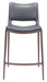 Ace Counter Stool (Set of 2) Dark Gray & Walnut