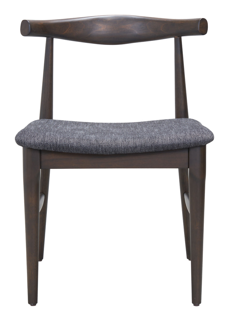 Tuzka Dining Chair (Set of 2) Gray & Espresso