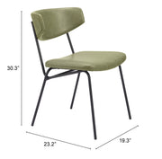 Charon Dining Chair (Set of 2) Green