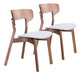 Russell Dining Chair (Set of 2) Walnut & Light Gray