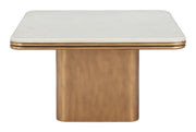 Cher Coffee Table White & Brass