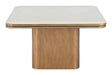 Cher Coffee Table White & Brass