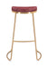 Bree Barstool (Set of 2) Burgundy & Gold