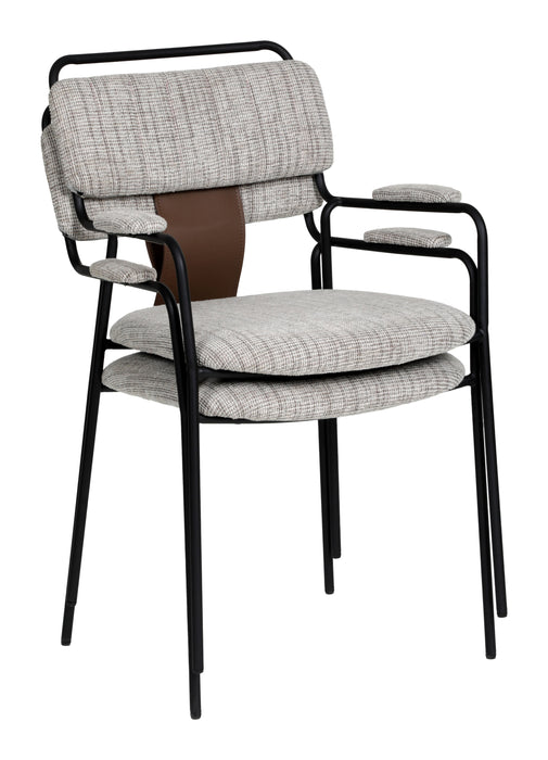 Couva Dining Chair (Set of 2) Gray Tweed