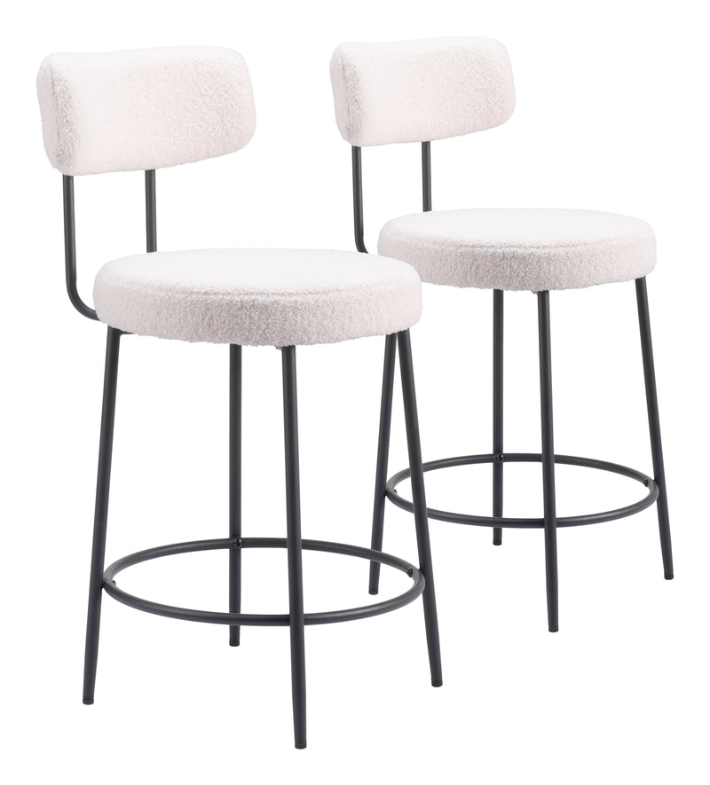 Blanca Counter Stool (Set of 2) Ivory