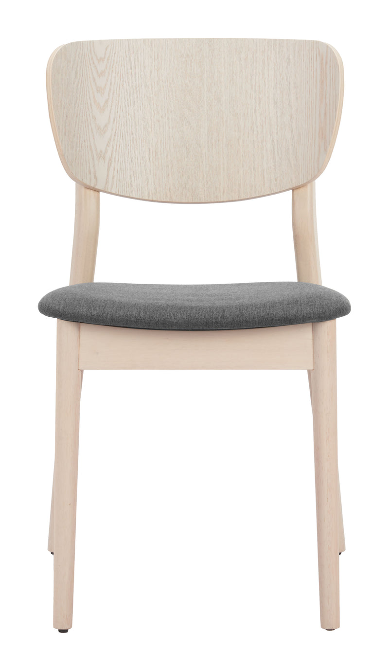 Kellua Dining Chair (Set of 2) Gray & Natural