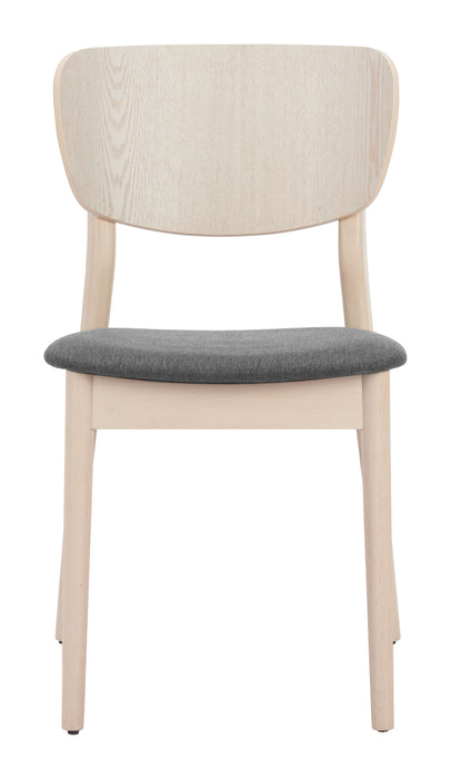 Kellua Dining Chair (Set of 2) Gray & Natural