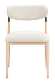 Equinox Armless Dining Chair (Set of 2) Oyster Gray & Natural