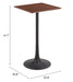 Valleta Bar Table Brown