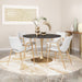 Desi Dining Chair (Set of 2) White & Gold