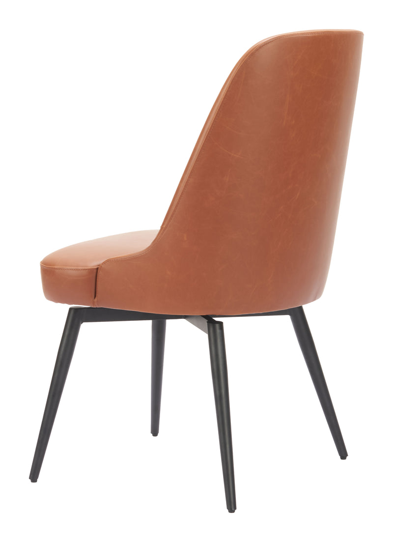 Keppel Swivel Dining Chair (Set of 2) Brown