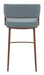 Poise Barstool Azure Gray & Walnut