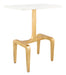 Clement Side Table White & Gold