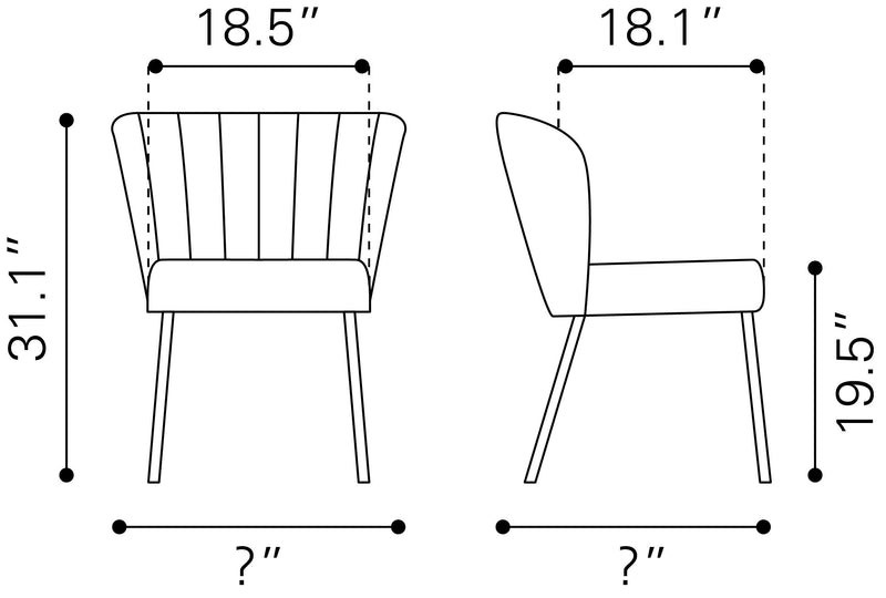 Aimee Dining Chair (Set of 2) Gray