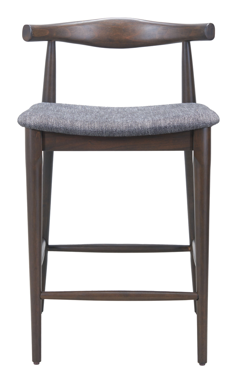 Tuzka Counter Stool (Set of 2) Gray & Espresso