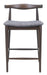Tuzka Counter Stool (Set of 2) Gray & Espresso