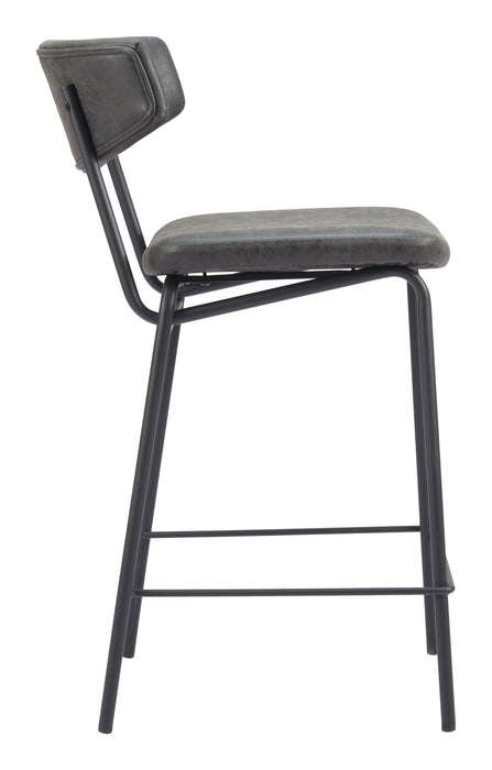 Charon Counter Stool (Set of 2) Vintage Black