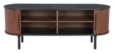 Koriana Entertainment Stand Black & Walnut