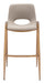 Desi Barstool (Set of 2) Beige & Gold