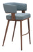 Poise Barstool Azure Gray & Walnut
