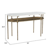 Bild Console Table White & Brass