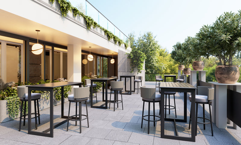 Midnight Wave Bar Table Black