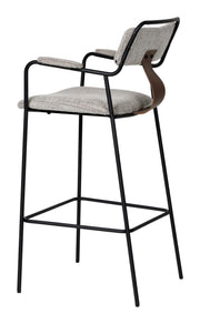 Couva Barstool (Set of 2) Gray Tweed