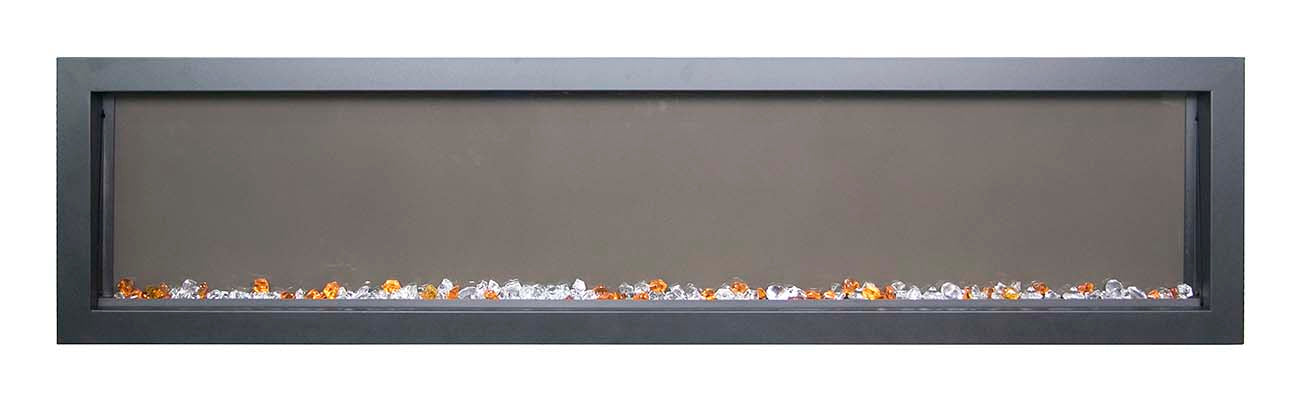 Extra Slim Indoor or Outdoor Electric Built-in only with black steel surround