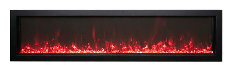 Extra Slim Indoor or Outdoor Electric Built-in only with black steel surround