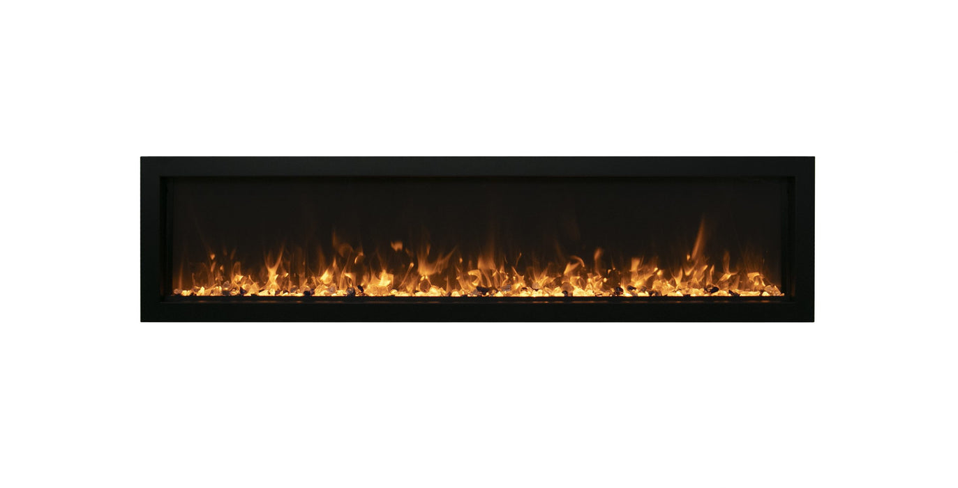 Extra Slim Indoor or Outdoor Electric Built-in only with black steel surround