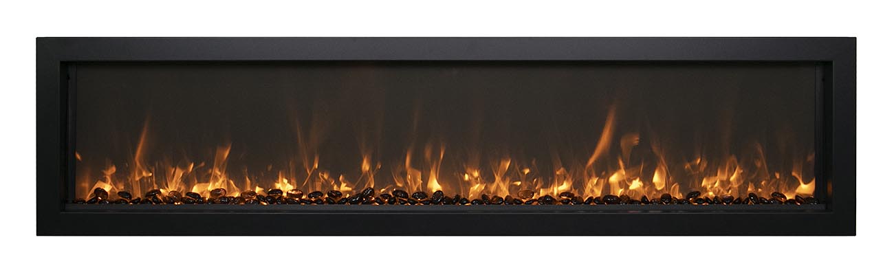 Extra Slim Indoor or Outdoor Electric Built-in only with black steel surround