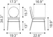 Odessa Dining Chair (Set of 2) Green & Gold