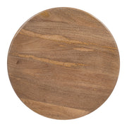 Goblet Side Table Brown & White