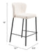 Linz Counter Stool (Set of 2) Cream