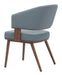 Poise Dining Chair Azure Gray & Walnut