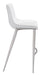Magnus Barstool (Set of 2) White & Silver