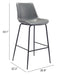 Byron Barstool Gray