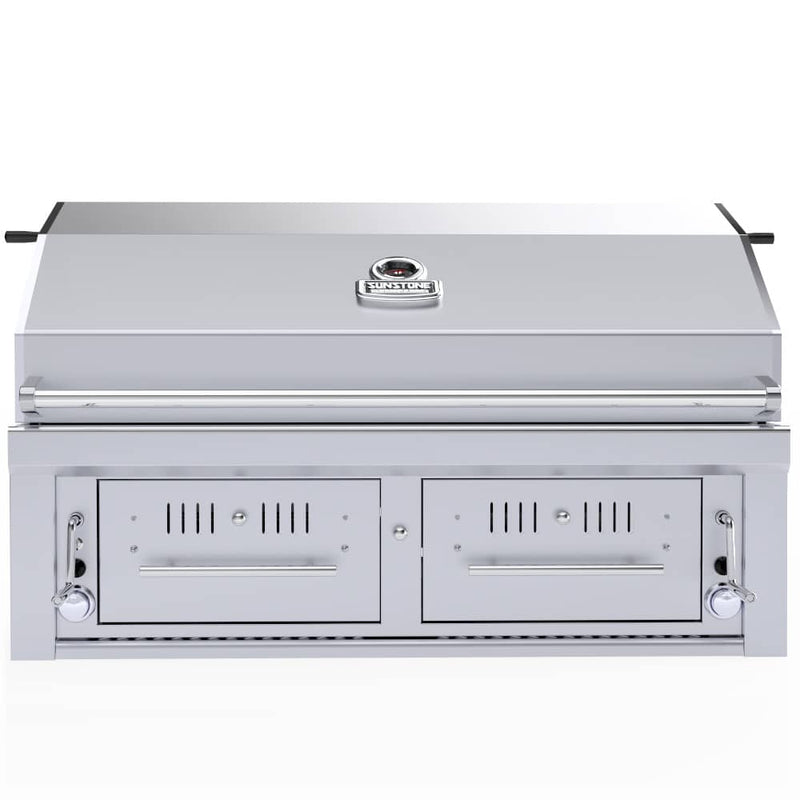 Emerald Series 42" Gas-Hybrid Dual Zone 2 Burners Charcaol/Wood Burning Grill Propane or Natural Gas(Conversion Required)