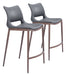 Ace Counter Stool (Set of 2) Dark Gray & Walnut
