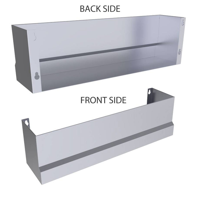 304 Stainless Steel Speed Rail Pocket Shelfl 22-1/2"W x 5"H x 4-1/2"D
