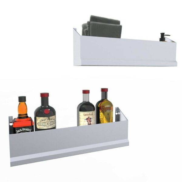 304 Stainless Steel Speed Rail Pocket Shelfl 22-1/2"W x 5"H x 4-1/2"D